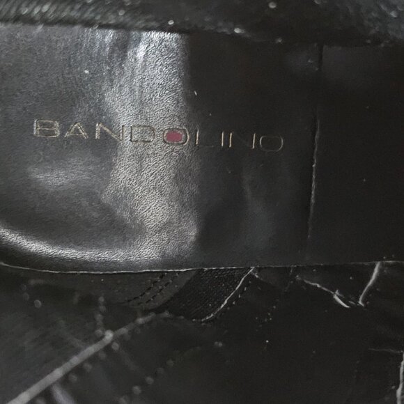 BANDOLINO Leather Zip Buckle Ankle Black Bootie Boots - Picture 10 of 12